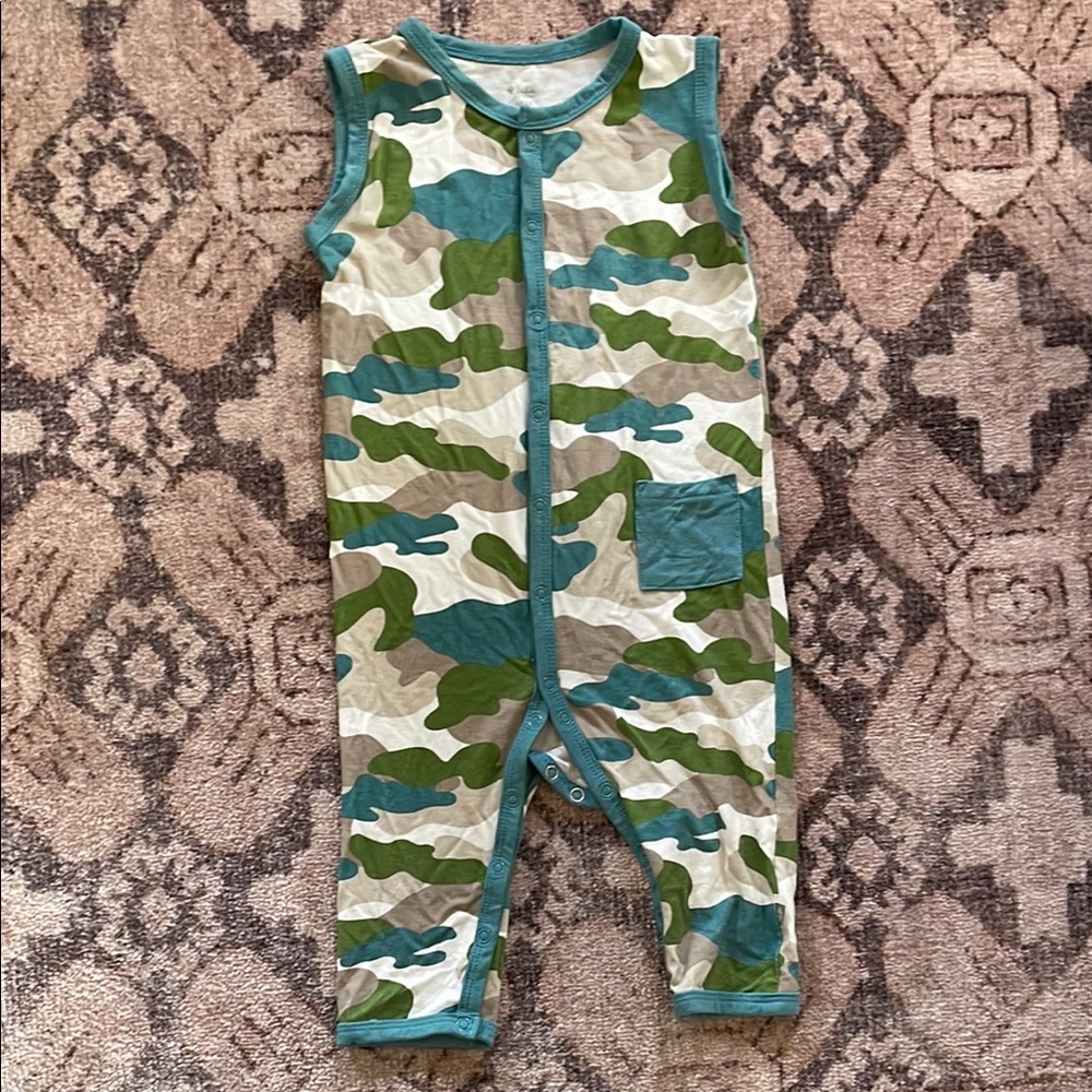 Kyte Baby Camo Sleeveless Baby Romper